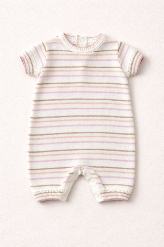 Pastel Stripe Baby Romper