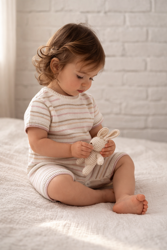 Pastel Stripe Baby Romper